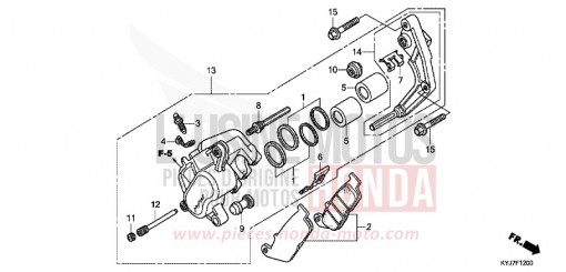 FRONT BRAKE CALIPER (CBR250R) CBR250RD de 2013